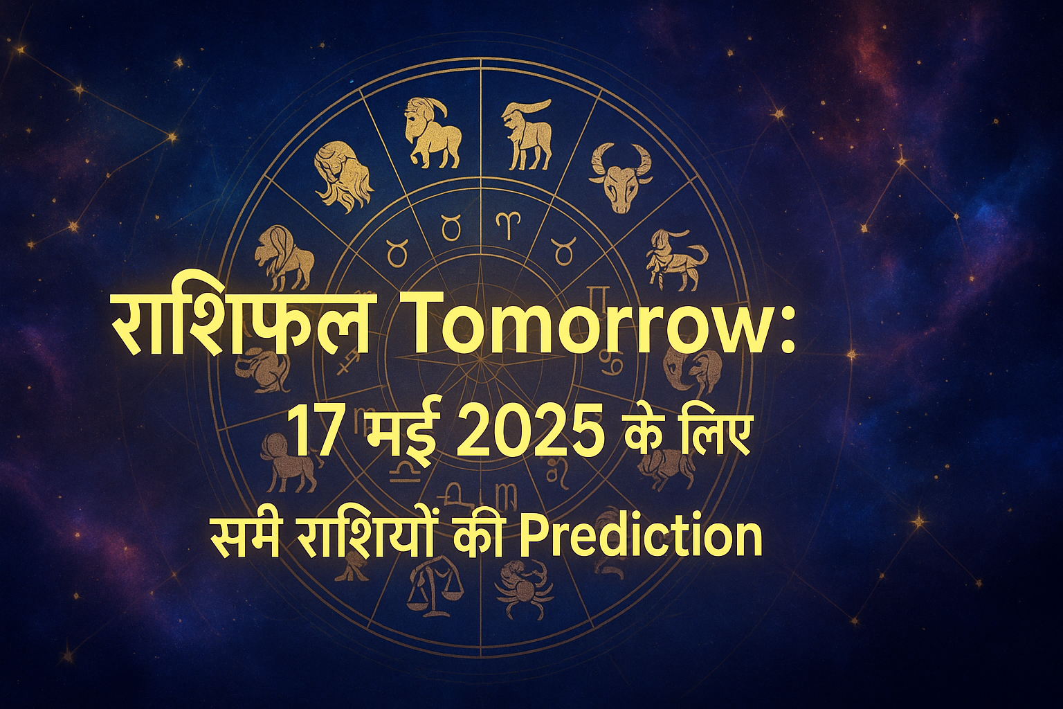 राशिफल Tomorrow: 17 मई 2025 के लिए सभी राशियों की Prediction