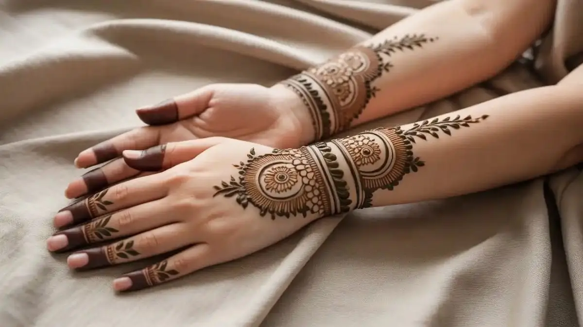 Minimal Floral Mehandi Design
