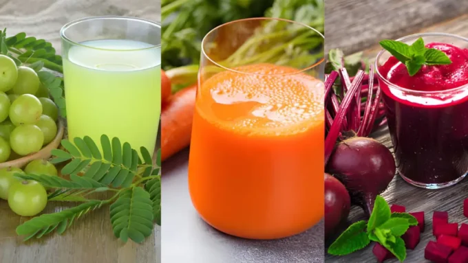 सुबह की चाय छोड़ें — खाली पेट ये अमला-बीट-गाजर जूस पीने के 6 चौंकाने वाले फायदे सुबह की चाय छोड़ें — खाली पेट ये अमला-बीट-गाजर जूस पीने के 6 चौंकाने वाले फायदे