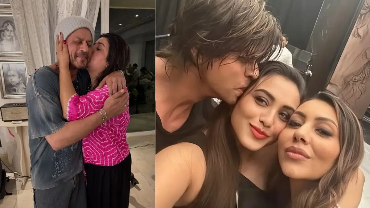 मिड-नाइट पार्टी में फराह की ‘किस’, KJo-रानी की एंट्री: 60 के हुए Shah Rukh Khan, अंदर की फोटोज वायरल