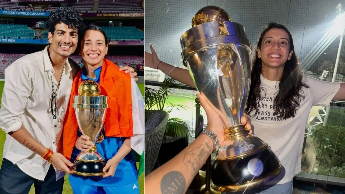 स्मृति मंधाना का दूल्हा बनेगा ये स्टार! वर्ल्ड कप जीत पर खुल्लम-खुल्ला प्यार, ‘SM18’ टैटू ने मचा दिया धमाल