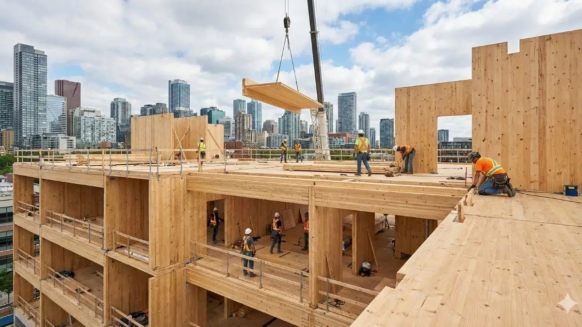 कंक्रीट और सरिए की छुट्टी! अब लकड़ी से बनेंगे आलीशान अपार्टमेंट? जानें क्या है 'Mass Timber' तकनीक जिसने दुनिया को चौंकाया