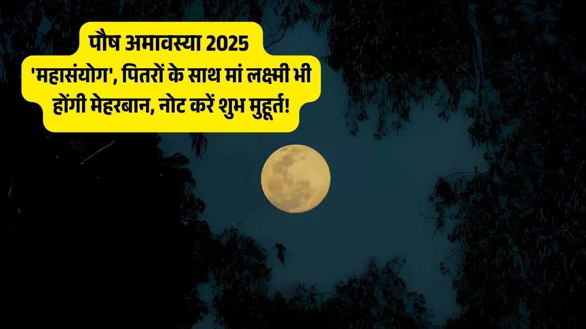 Paush Amavasya 2025: साल की आखिरी अमावस्या पर बना 'महासंयोग', पितरों के साथ मां लक्ष्मी भी होंगी मेहरबान, नोट करें शुभ मुहूर्त!
