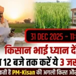 31 दिसंबर तक किसान करें ये 3 काम, वरना रुक जाएगी किस्त!