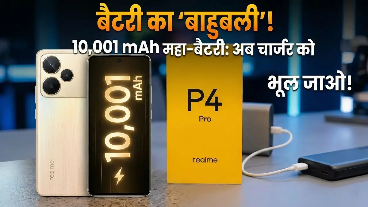 बैटरी का 'बाहुबली'! Realme P4 Power आ रहा है 10,001 mAh की महा-बैटरी के साथ, चार्जिंग की टेंशन होगी हमेशा के लिए खत्म!