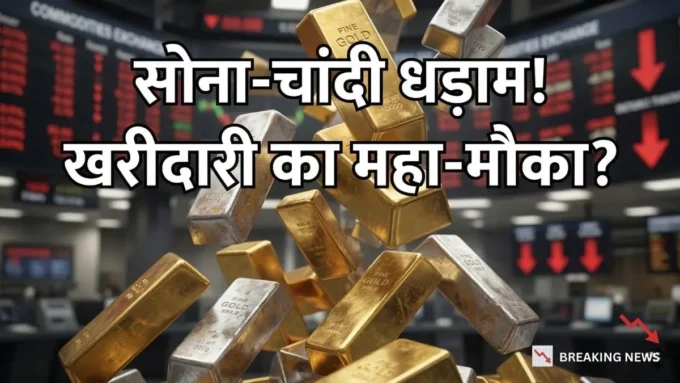 MCX पर सोने और चांदी की कीमतों में बड़ी गिरावट