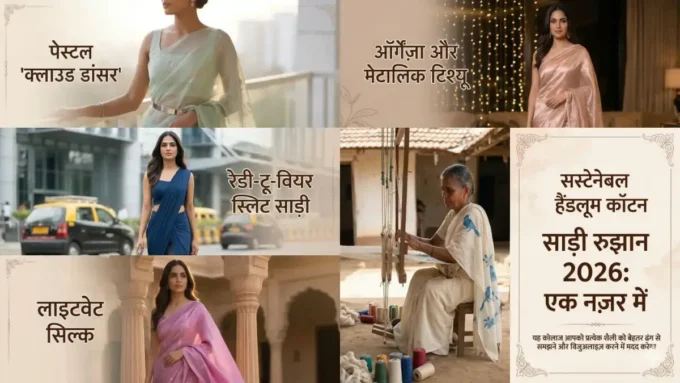 Trending Saree Designs 2026: साड़ियों के लेटेस्ट ट्रेंड्स