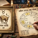 वृषभ राशिफल अप्रैल 2026 ग्रहों की स्थिति दर्शाता ज्योतिषीय चार्ट