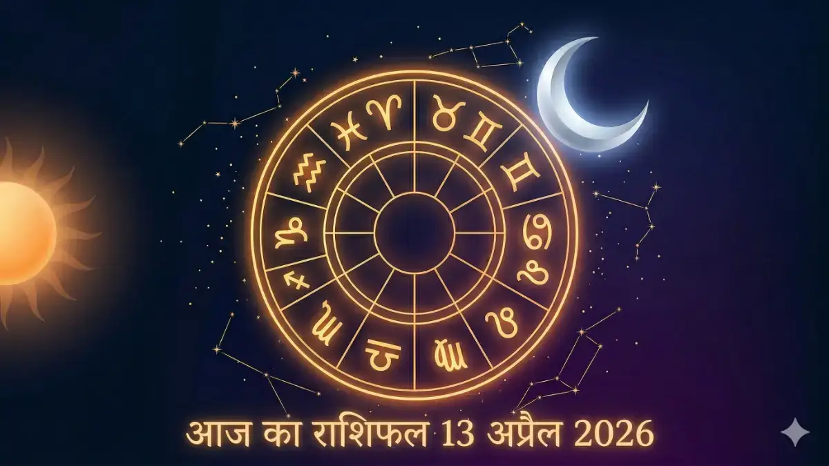 सोमवार को चंद्रमा की विशेष चाल — आज का राशिफल 13 अप्रैल 2026 Aaj ka Rashifal 13 अप्रैल 2026: करियर, धन, स्वास्थ्य