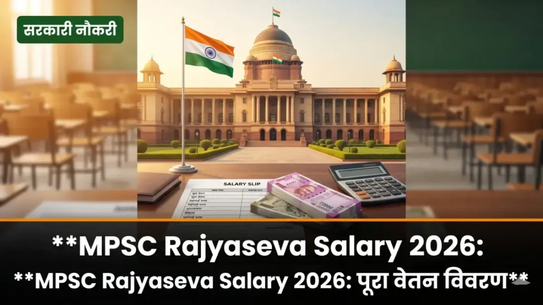 MPSC Rajyaseva Salary 2026: Deputy Collector को कितना वेतन मिलता है और क्या हैं भत्ते? MPSC Rajyaseva salary 2026 pay scale — Deputy Collector वेतन संरचना सरकारी भवन बैनर | bignews18