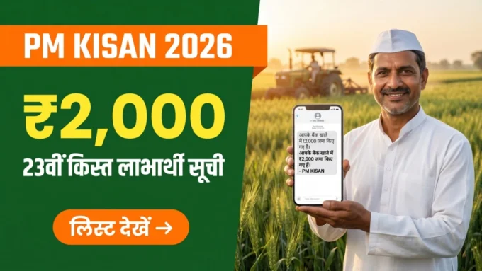 PM Kisan Beneficiary List 2026 — गाँव के अनुसार लाभार्थी सूची चेक करने की जानकारी बैनर