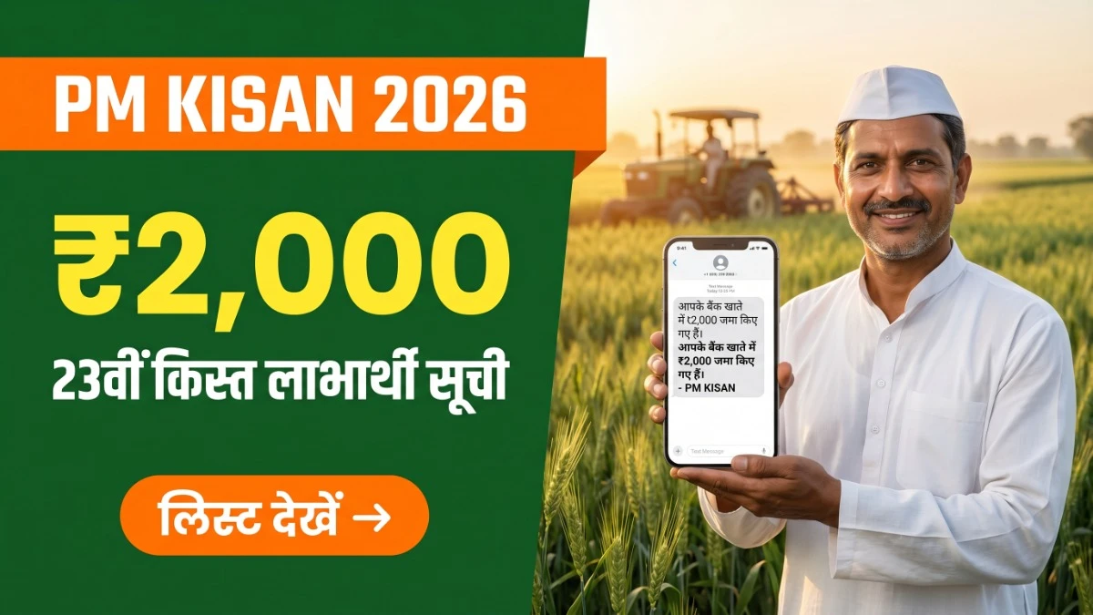 PM Kisan Beneficiary List 2026 — गाँव के अनुसार लाभार्थी सूची चेक करने की जानकारी बैनर